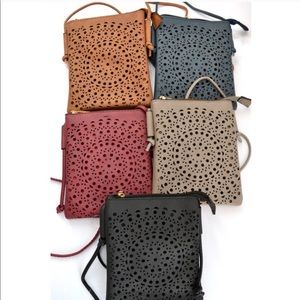 NEW Vegan Leather Mini Crossbody Handbag